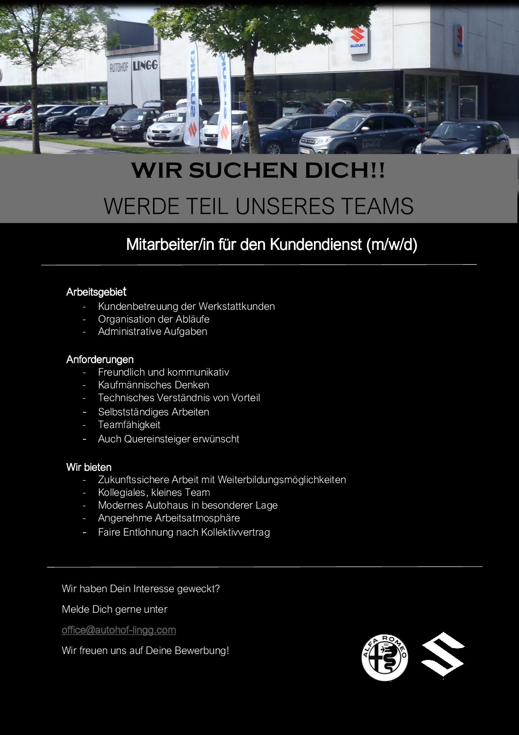Stellenanzeige Kundendienst